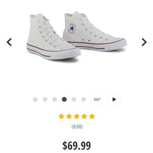 Unisex White Converse High Tops
